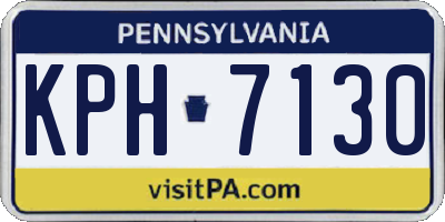 PA license plate KPH7130