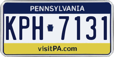 PA license plate KPH7131