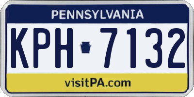 PA license plate KPH7132