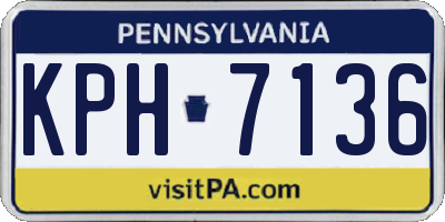 PA license plate KPH7136