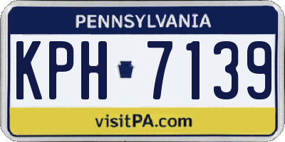 PA license plate KPH7139