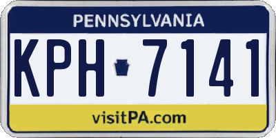 PA license plate KPH7141