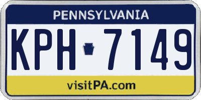 PA license plate KPH7149
