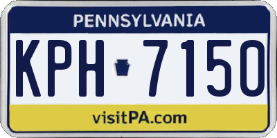 PA license plate KPH7150