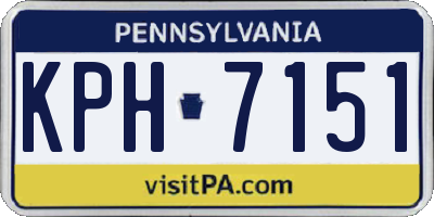 PA license plate KPH7151