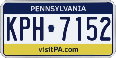 PA license plate KPH7152
