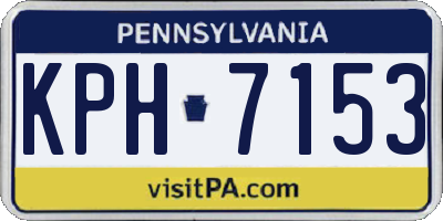 PA license plate KPH7153