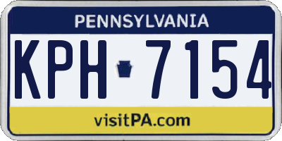PA license plate KPH7154