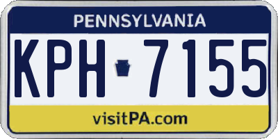 PA license plate KPH7155