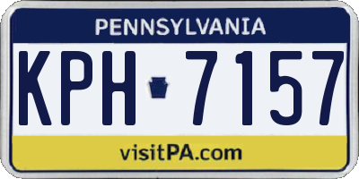 PA license plate KPH7157