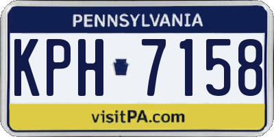 PA license plate KPH7158
