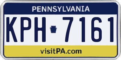 PA license plate KPH7161