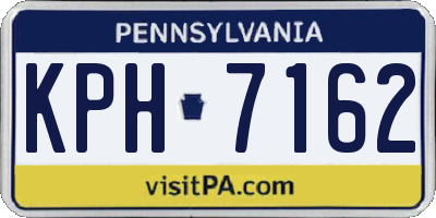 PA license plate KPH7162