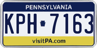 PA license plate KPH7163