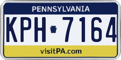 PA license plate KPH7164