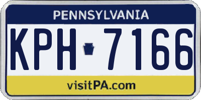 PA license plate KPH7166