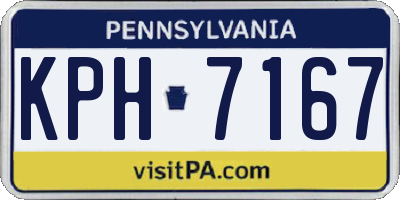 PA license plate KPH7167