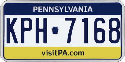PA license plate KPH7168