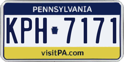 PA license plate KPH7171