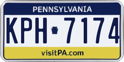 PA license plate KPH7174