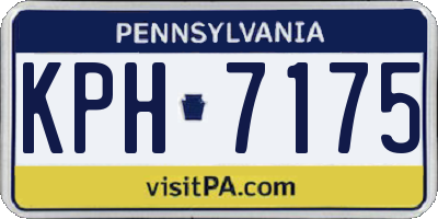 PA license plate KPH7175