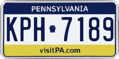 PA license plate KPH7189
