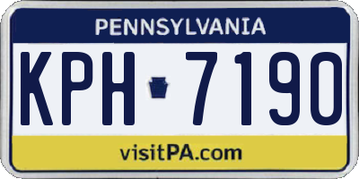 PA license plate KPH7190