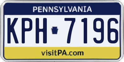PA license plate KPH7196
