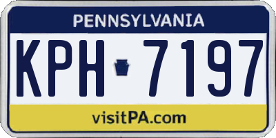 PA license plate KPH7197