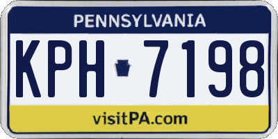 PA license plate KPH7198
