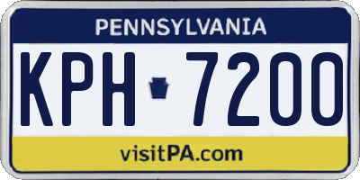 PA license plate KPH7200