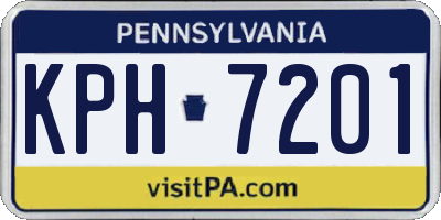 PA license plate KPH7201