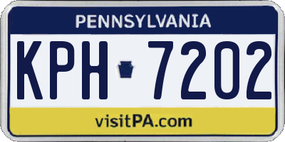 PA license plate KPH7202