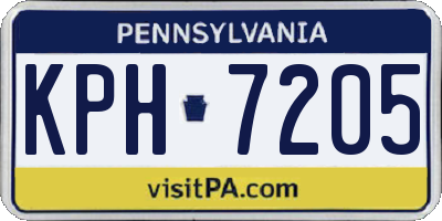PA license plate KPH7205