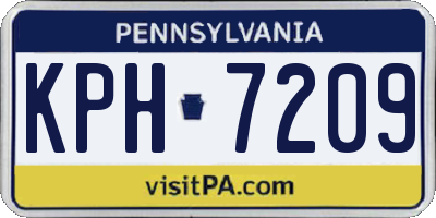PA license plate KPH7209