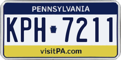 PA license plate KPH7211