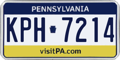 PA license plate KPH7214