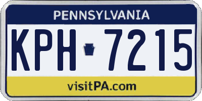 PA license plate KPH7215