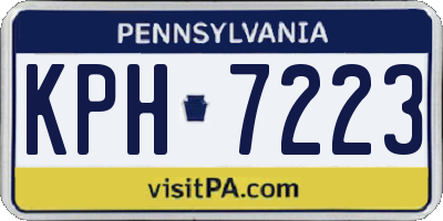 PA license plate KPH7223