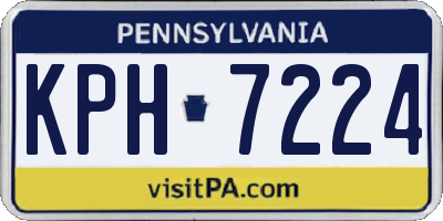 PA license plate KPH7224