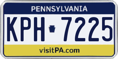 PA license plate KPH7225