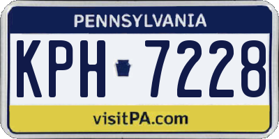 PA license plate KPH7228