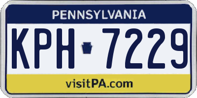 PA license plate KPH7229