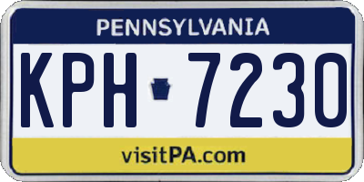 PA license plate KPH7230