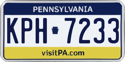 PA license plate KPH7233