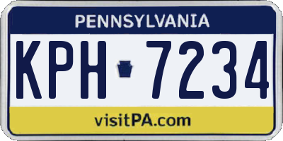 PA license plate KPH7234