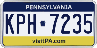 PA license plate KPH7235