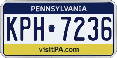 PA license plate KPH7236
