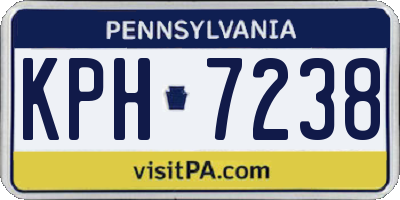 PA license plate KPH7238