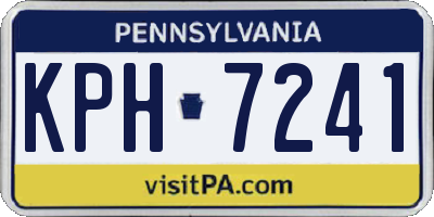 PA license plate KPH7241